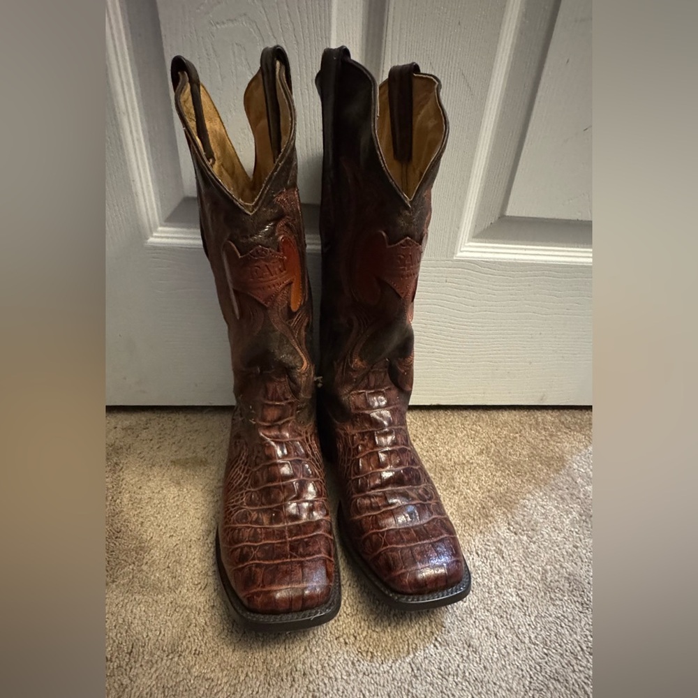 Brown Leather Men's Cowboy Boots